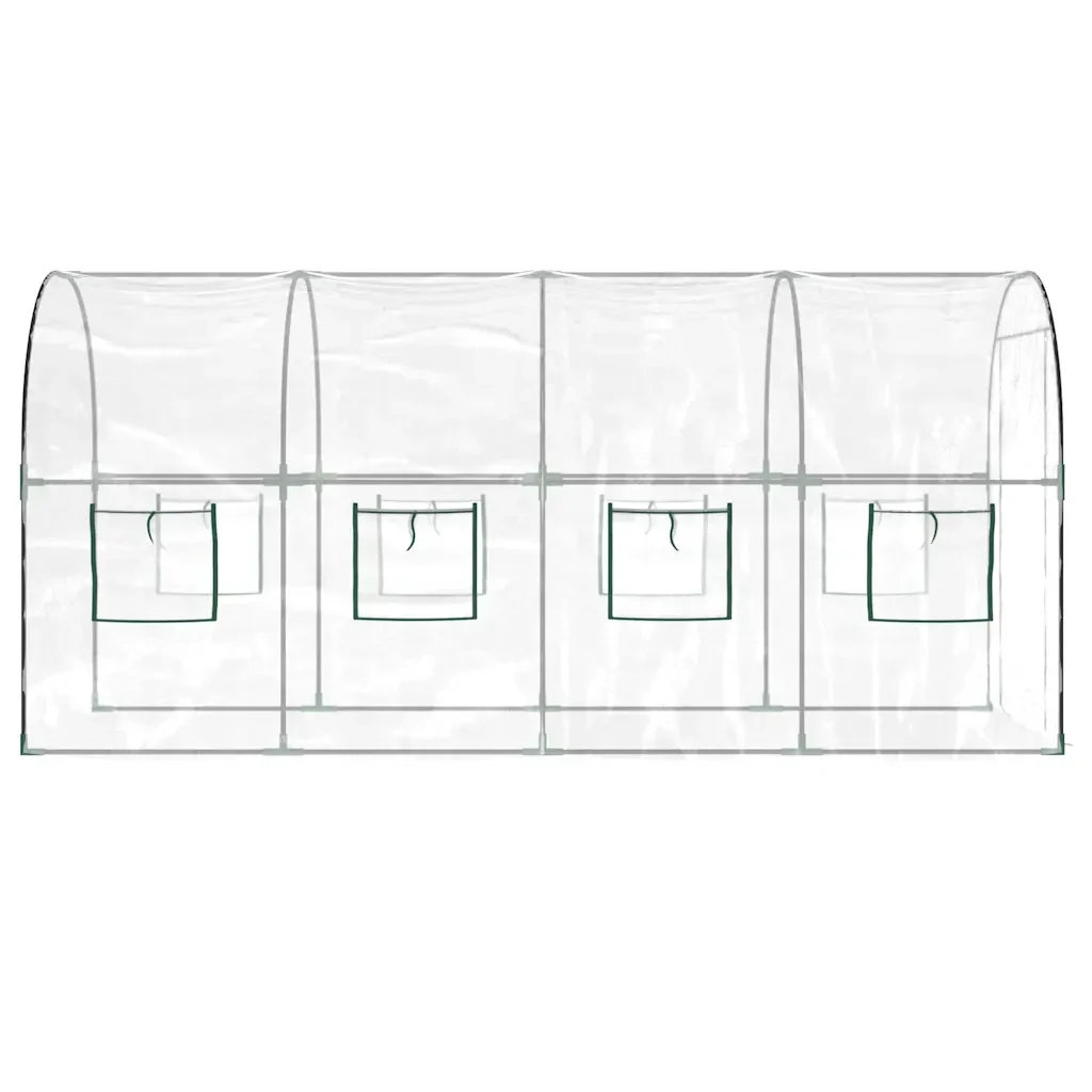 Serra Trasparente 160x400x190 cm PVC Acciaio Verniciato Polvere 317247 - Image 4