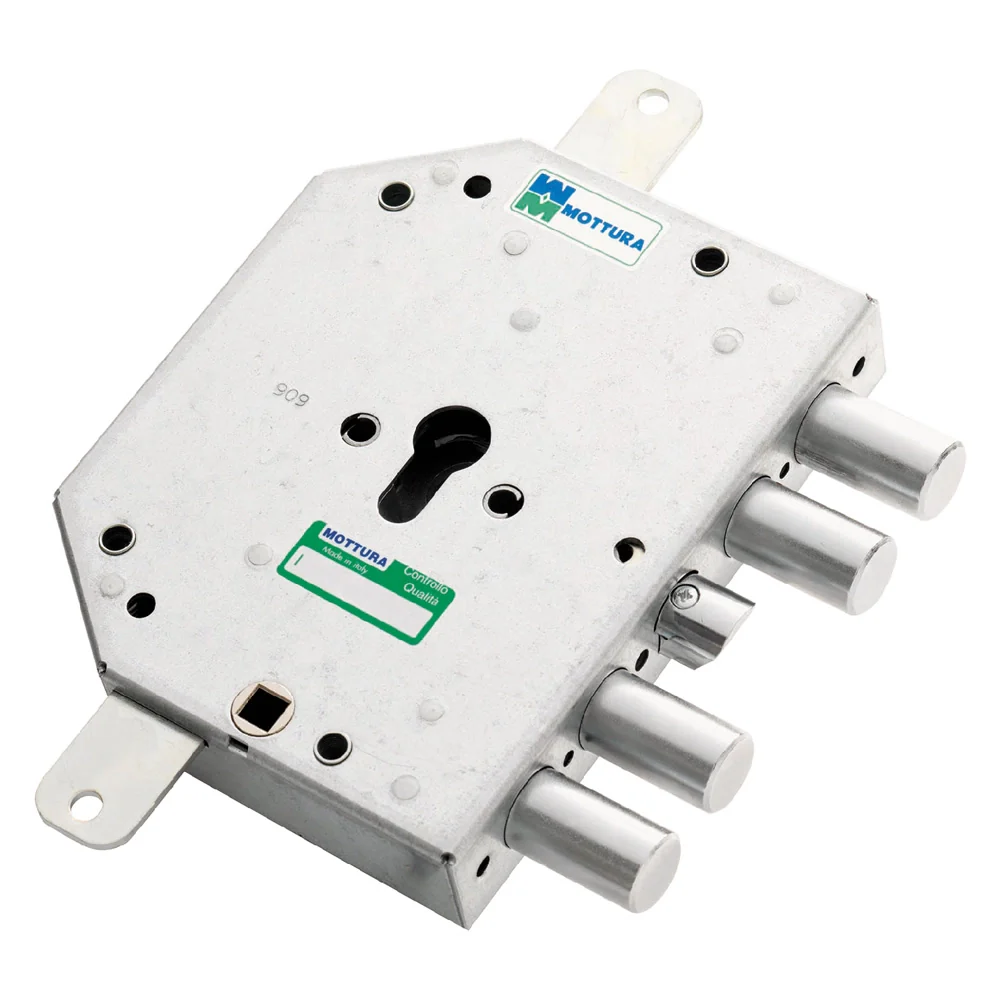 SERRATURA DA APPLICARE TRIPLICE PER PORTE BLINDATE ART. 89C.855 Sx E 60 - mm 132 x 165 - MOTTURA