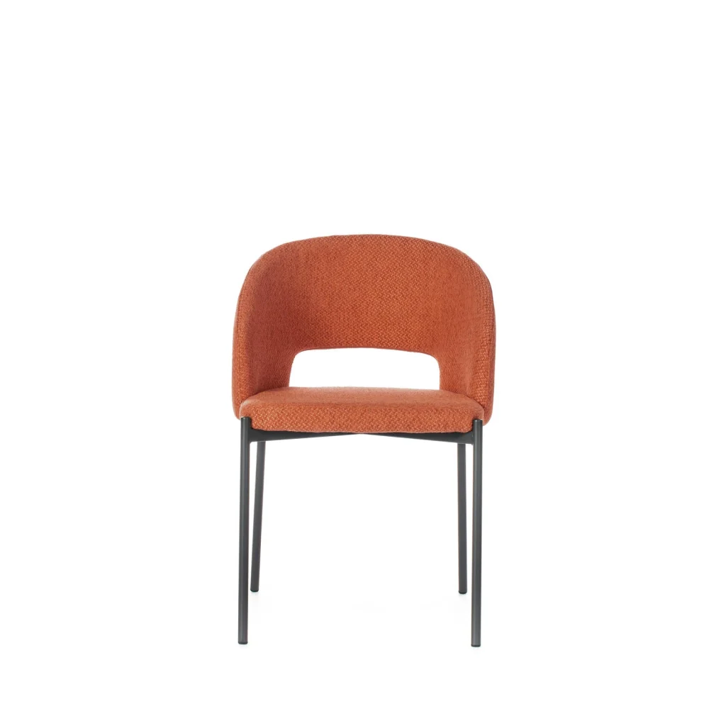 Set 2 Sedie 52x55,5xH78,5 cm in Tessuto Greta Arancio - Image 3