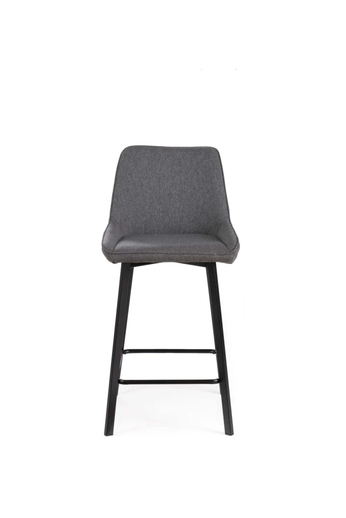 Set 2 Sgabelli 50x44xH94 cm in Tessuto Fox Grigio Scuro - Image 6