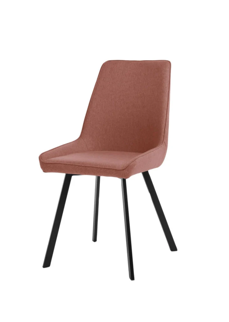 Set 4 Sedie 48x60xH87 cm in Microfibra Fox Ruggine - Image 2