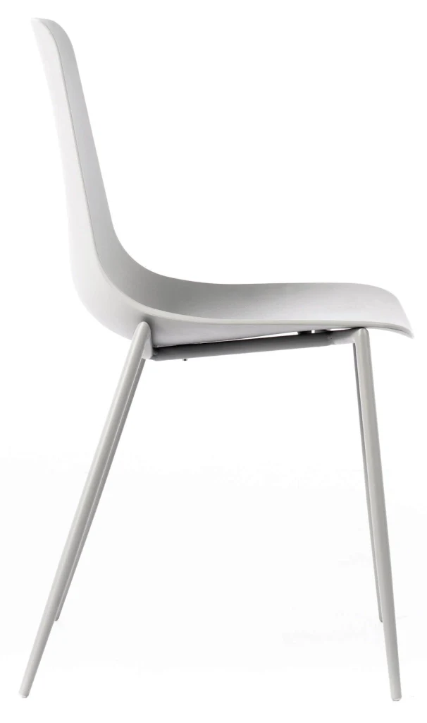 Set 4 Sedie 49x48,5x88 cm in Polipropilene Grigio Chiaro - Image 4