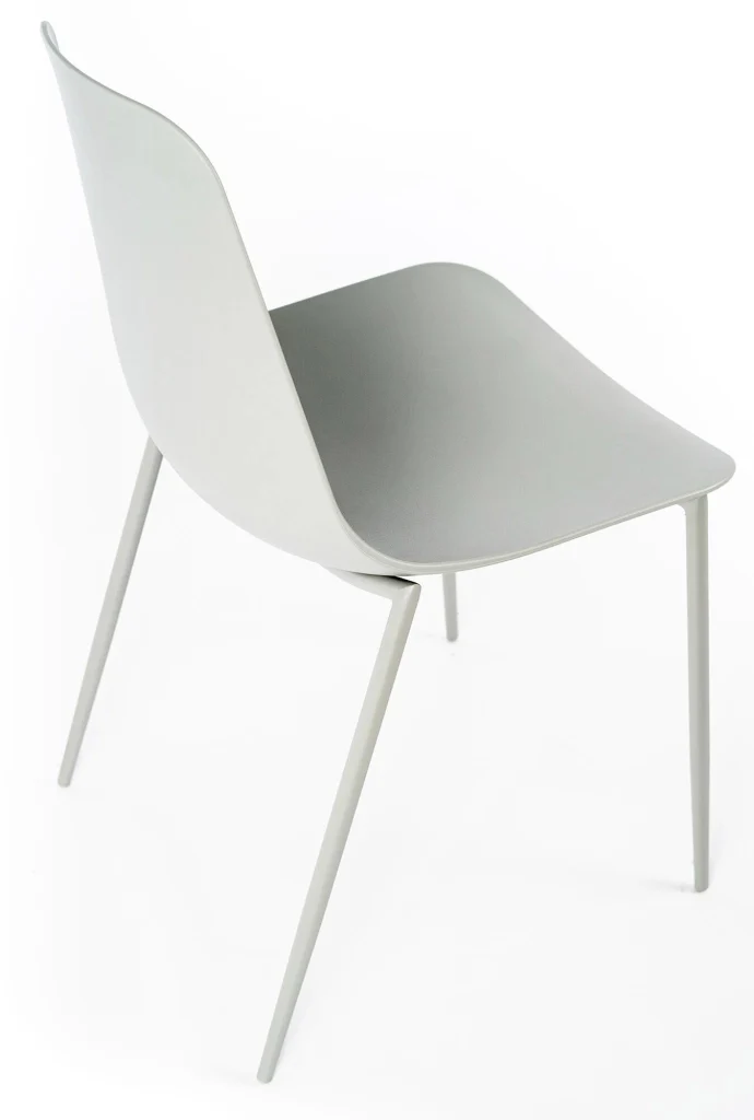 Set 4 Sedie 49x48,5x88 cm in Polipropilene Grigio Chiaro - Image 8