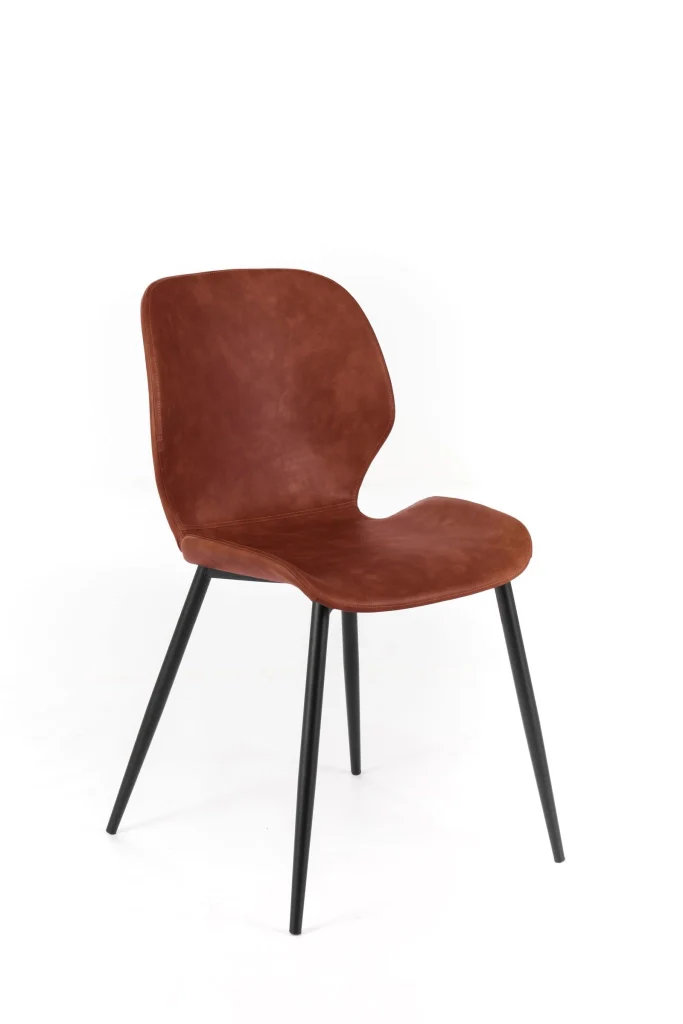 Set 4 Sedie 55x45xH83 cm in Soft-Touch Diana Cuoio - Image 2