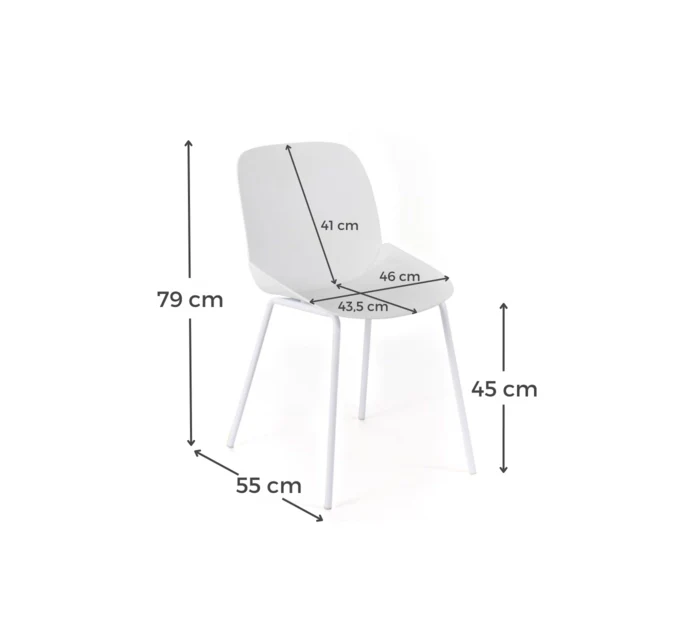 Set 4 Sedie 55x46xH79 cm in Polipropilene Eva Ruggine - Image 7