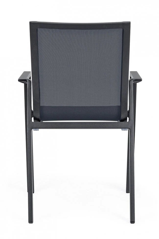 Set 4 Sedie da Giardino 56x61,5x88h cm con Braccioli Krion Antracite - Image 5
