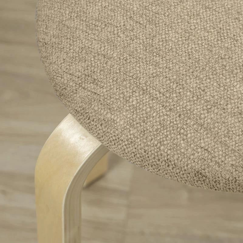 SET 4 SGABELLI IMPILABILI E IMBOTTITI CON RIVESTIMENTO IN TESSUTO E GAMBE IN LEGNO, CACHI - Image 6