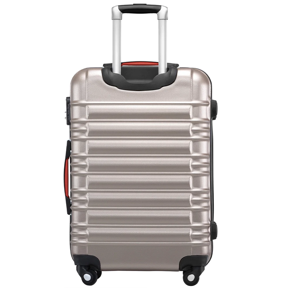 Set 4 Valigie Rigide Trolley Easy Roll Bagaglio a Mano e Stiva da Viaggio in ABS Champagne - Image 4