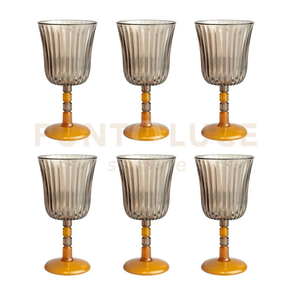 SET 6 CALICI GINEVRA AMBRA