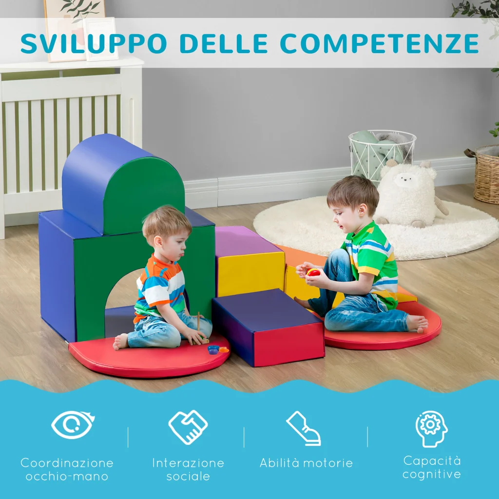 Set 7 Costruzioni Morbide per Bambini 1-3 Anni in PU e EPE Multicolore - Image 4