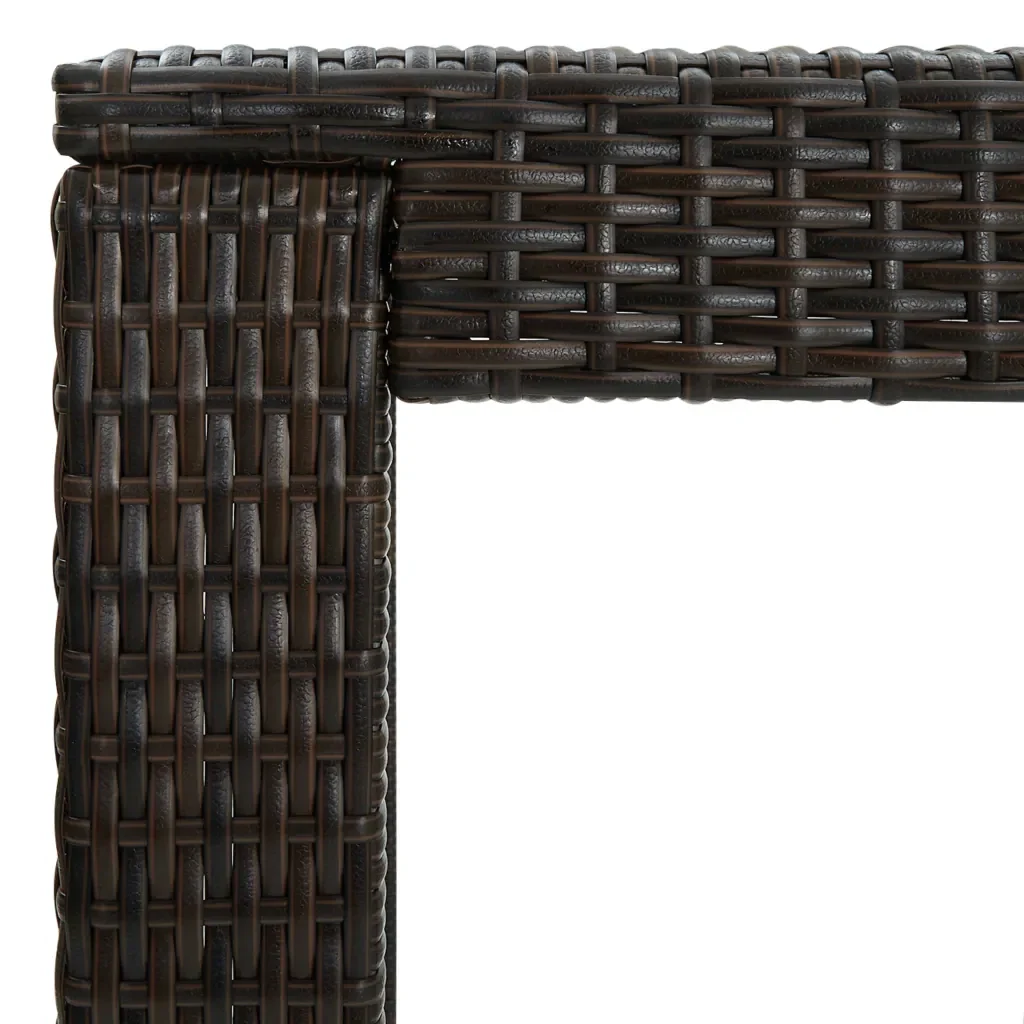 Set Bar da Giardino 3 pz con Cuscini Polyrattan Marrone 3064774 - Image 6