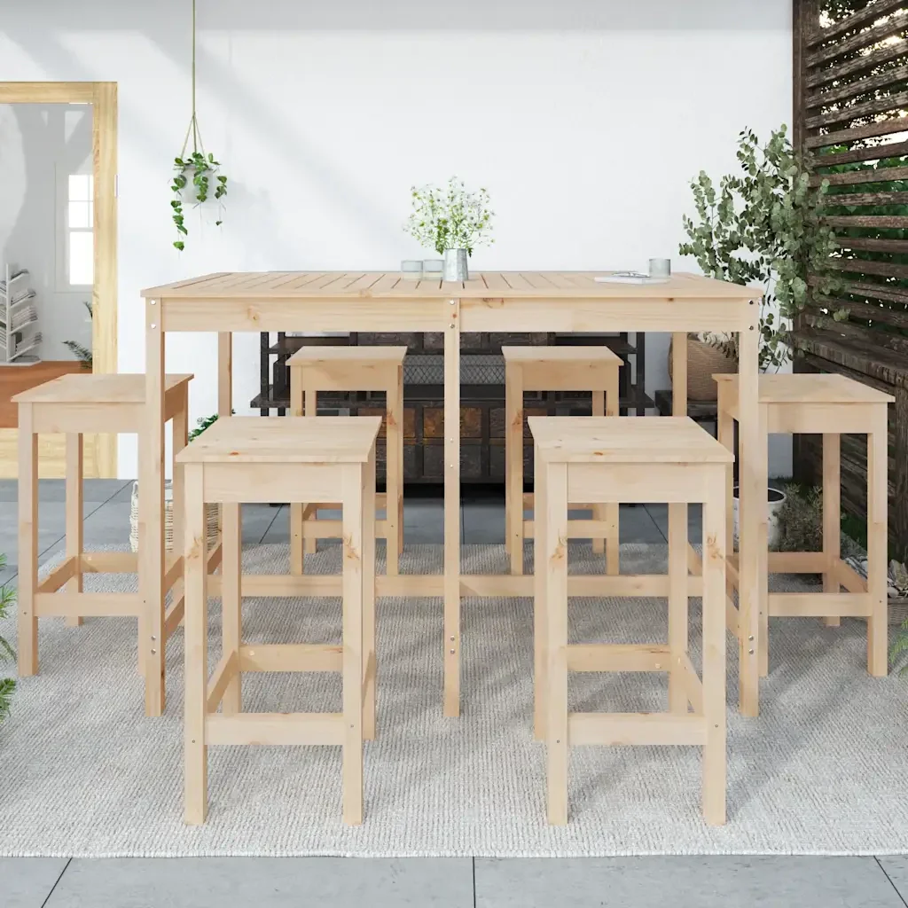 Set Bar da Giardino 7 pz in Legno Massello di Pino 3154755 - Image 3