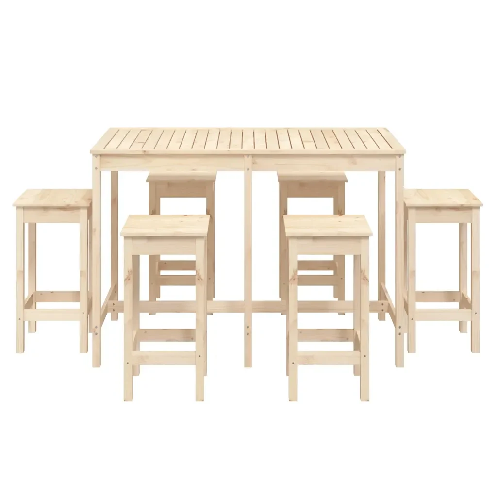 Set Bar da Giardino 7 pz in Legno Massello di Pino 3154755 - Image 4