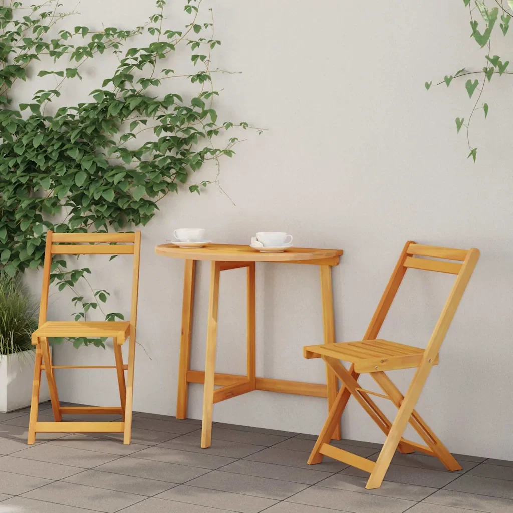 Set bistrot 3 pcs Olio Naturale Legno di Acacia Massello 4105506