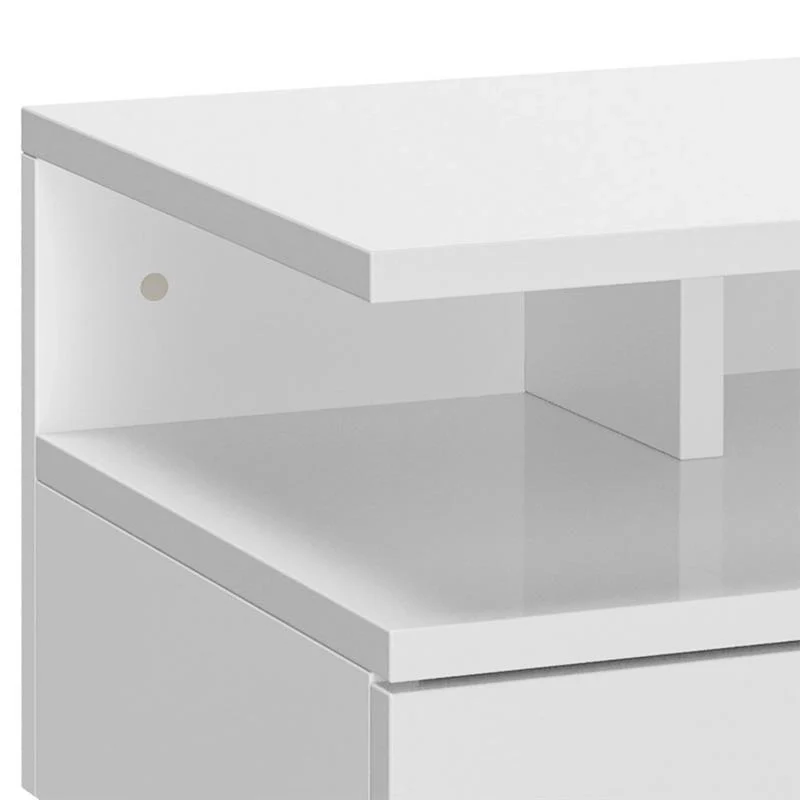 SET DA 2 COMODINI MODERNI SOSPESI CON CASSETTO E MENSOLA IN LEGNO 35X32X22CM - Image 5