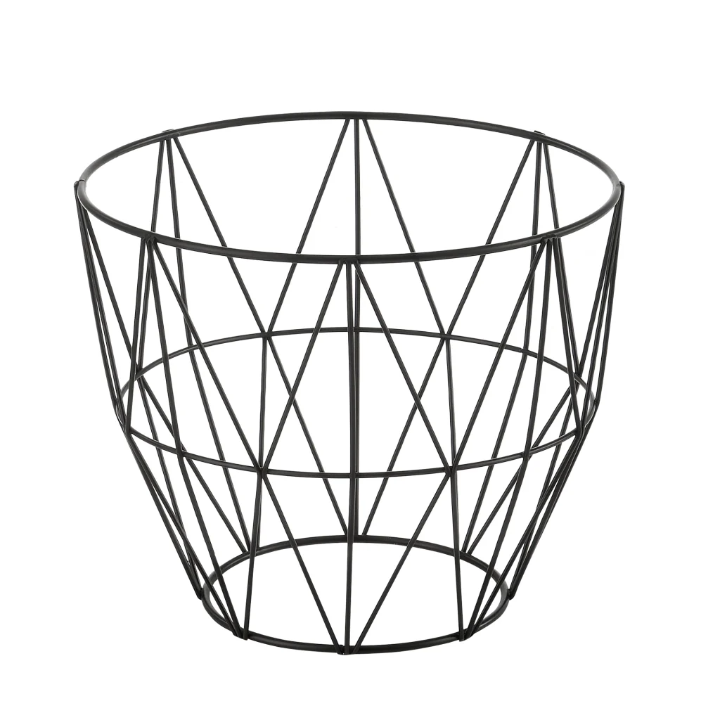 [en.casa] Set da 3 Tavolini a Forma di Cestello in 3 Altezze Diverse con Piano Rimovibile Portaoggetti Pratico Multiuso per Salotto/Soggiorno - Rovere Chiaro - Image 3