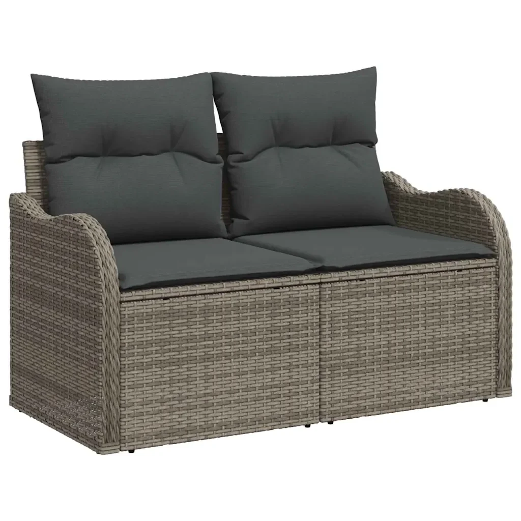 Set Divano da Giardino Grigio 55 x 55 x 37 cm polyrattan 3345619 - Image 4