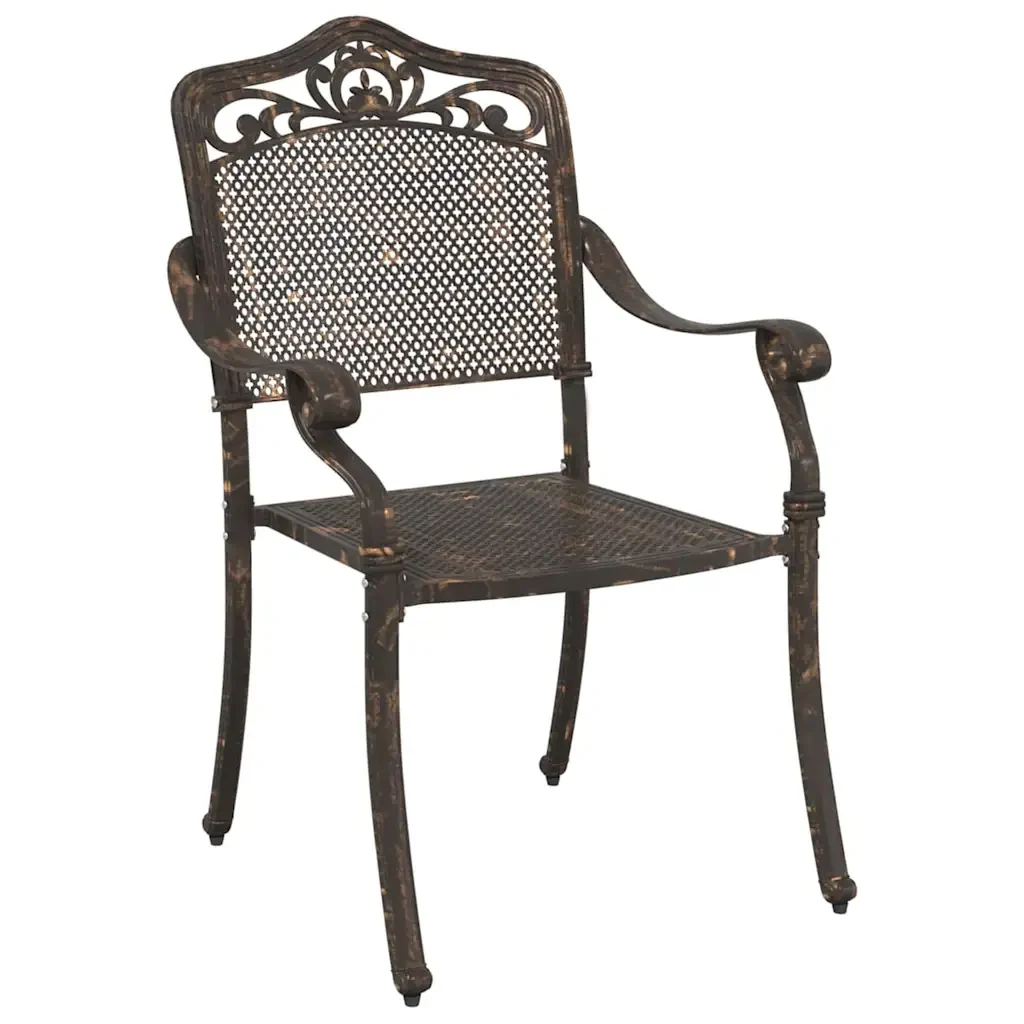 Set di Tavolo da Giardino 3 pcs Bronzo Alluminio pressofuso 3334740 - Image 4