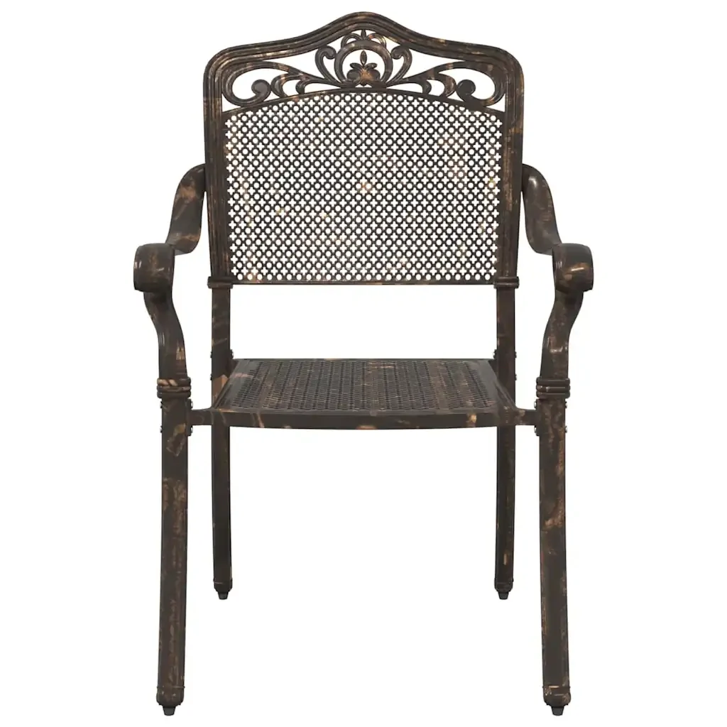 Set di Tavolo da Giardino 3 pcs Bronzo Alluminio pressofuso 3334740 - Image 7