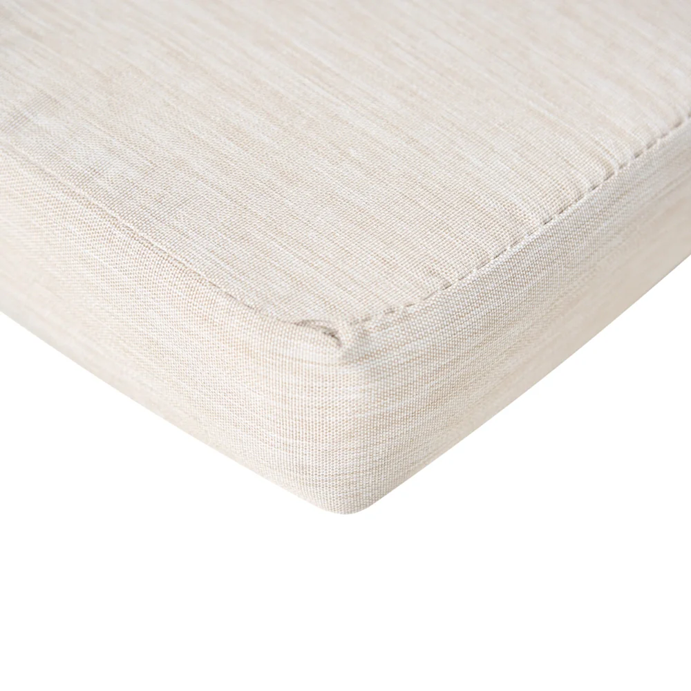 Set da giardino con 6 sedie in legno di acacia marrone scuro con cuscini beige chiaro in stile rustico con cuscini - Image 3
