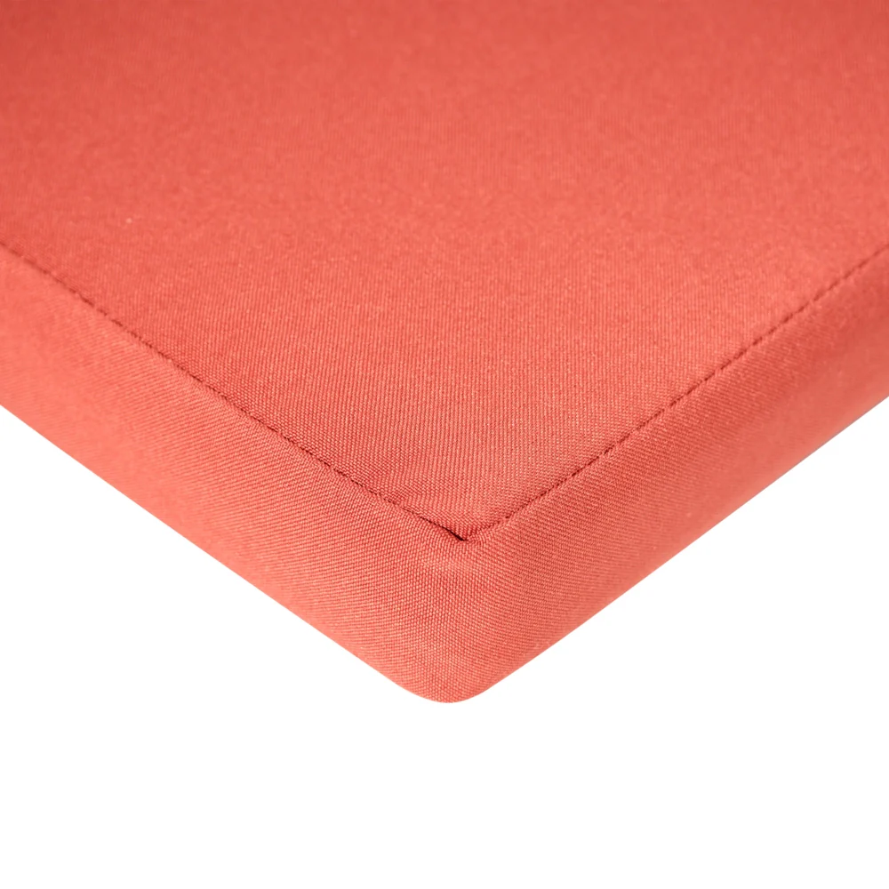 Set da giardino con 6 sedie in legno di acacia marrone scuro con cuscini rosso in stile rustico con cuscini - Image 3