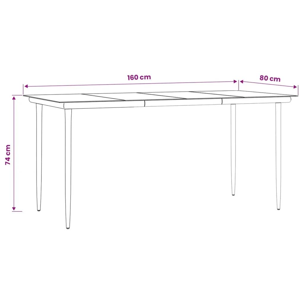 Set da Pranzo per Giardino 7 pcs Grigio chiaro polyrattan 3261709 - Image 5