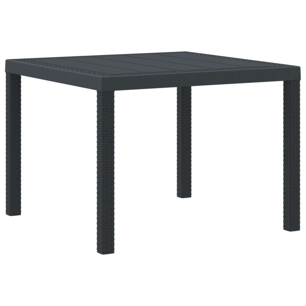 Set da pranzo da giardino 3 pezzi con cuscini Anthracite Polirattan - Image 4