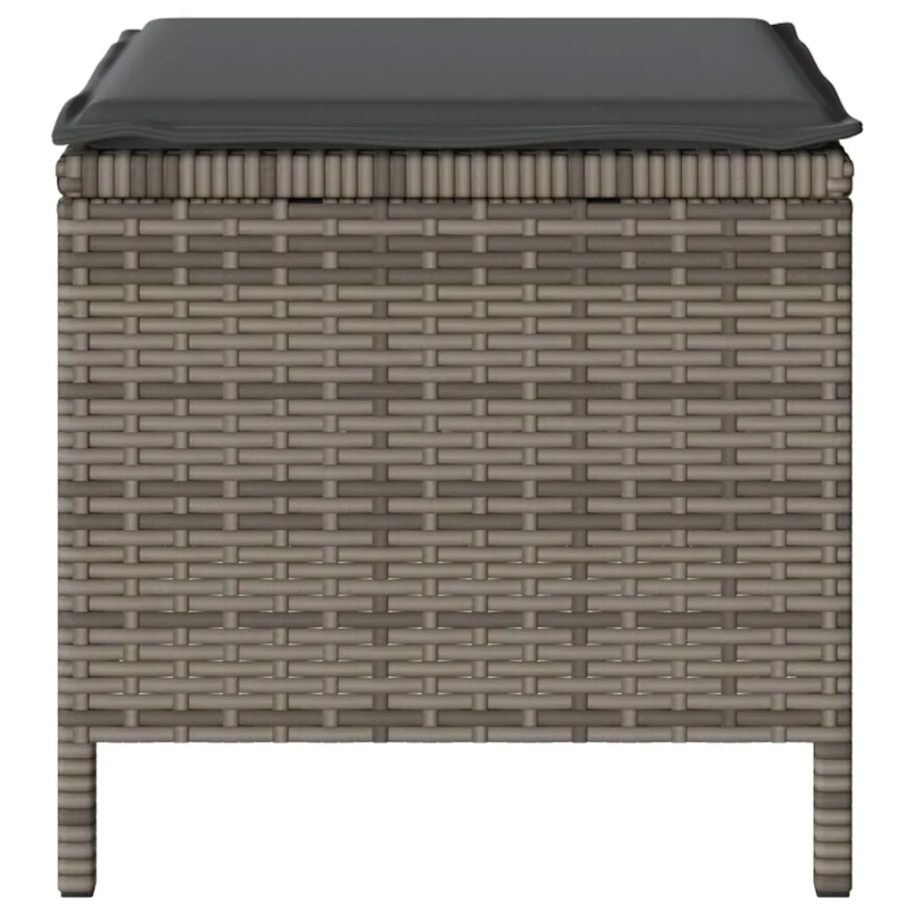 Set da Pranzo per Giardino Grigio polyrattan 42007920 - Image 8