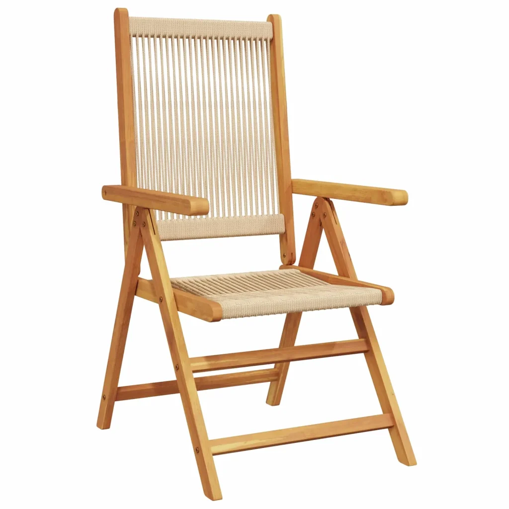 Set da Pranzo per Giardino 5 pcs Beige Legno di Acacia Massello 3375740 - Image 4