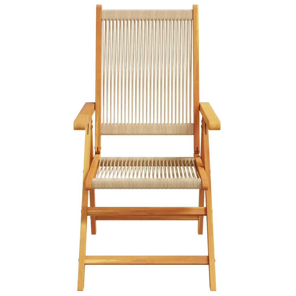Set da Pranzo per Giardino 5 pcs Beige Legno di Acacia Massello 3375740 - Image 6