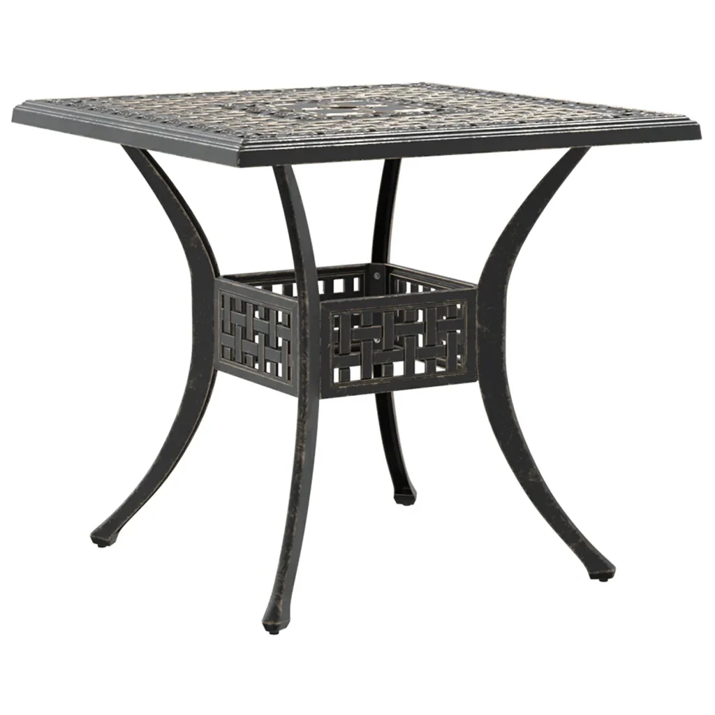Set da Pranzo da Giardino 5 pz Bronzo in Alluminio Pressofuso - Image 3