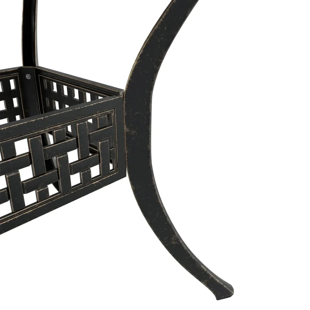 Set da Pranzo da Giardino 5 pz Bronzo in Alluminio Pressofuso - Image 4