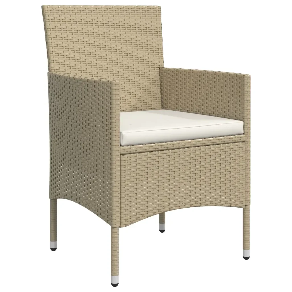 Set da Pranzo da Giardino 5 pz con Cuscini Beige e Nero 3156624 - Image 5