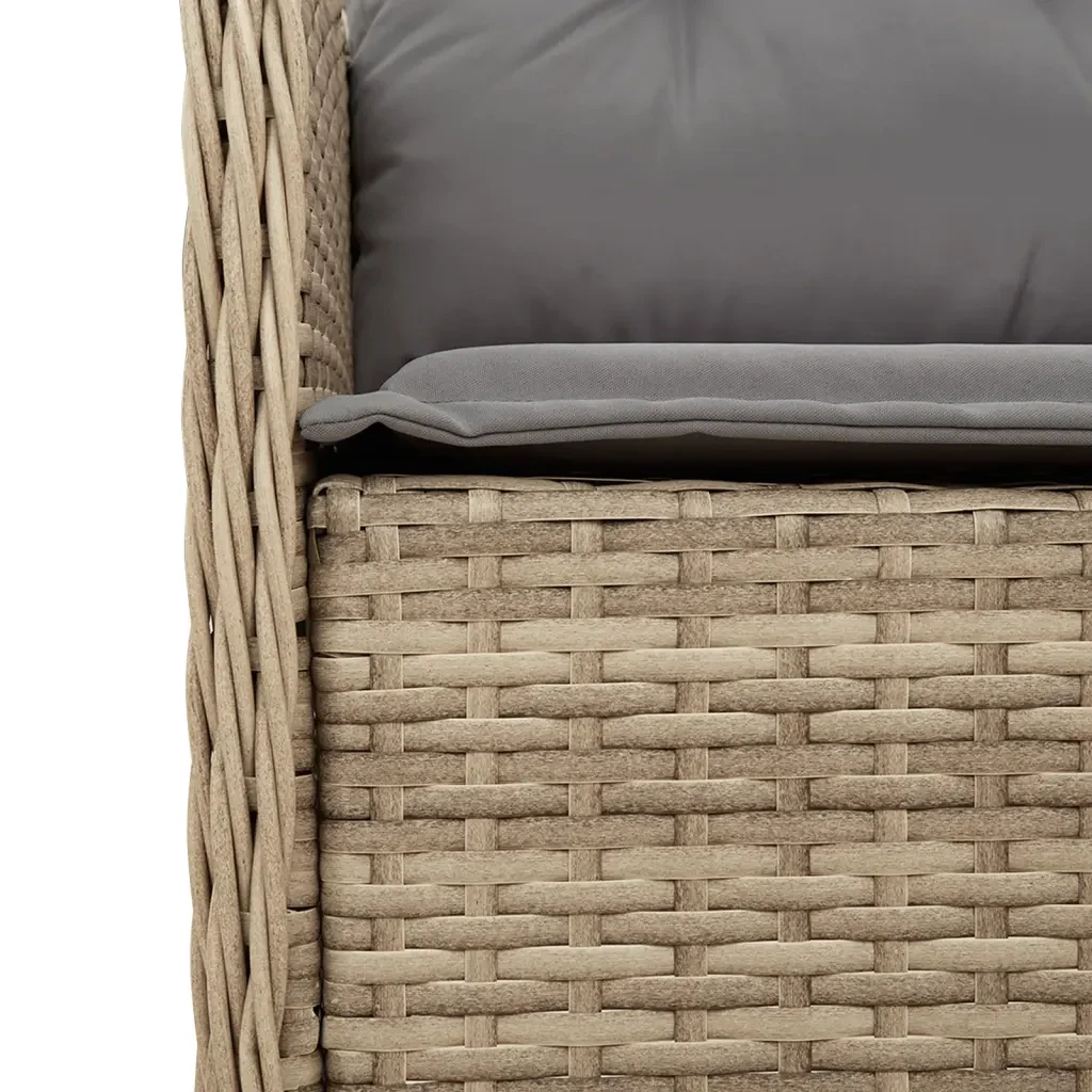 Set da Pranzo da Giardino 5 pz con Cuscini Beige in Polyrattan 3211979 - Image 5
