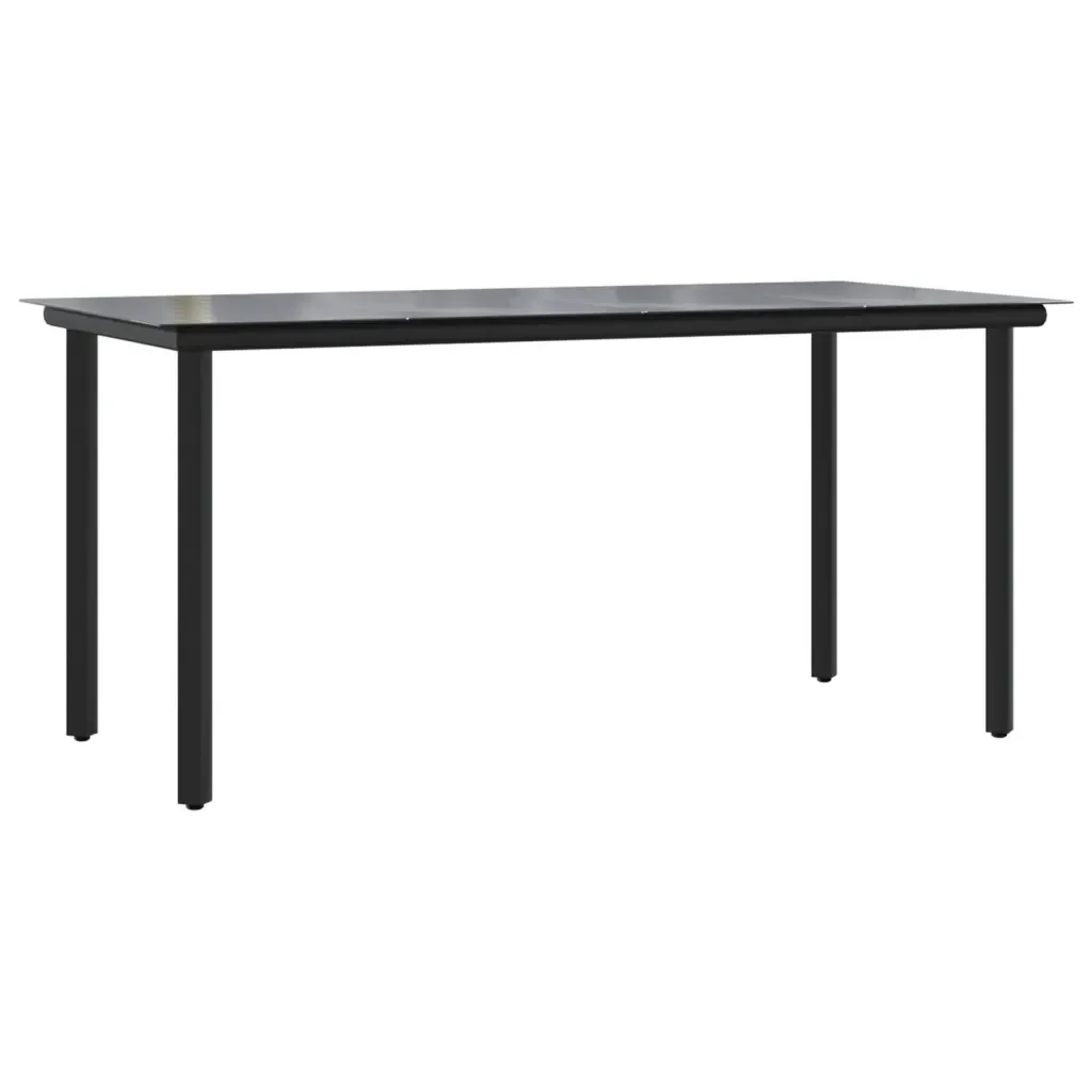 Set da Pranzo da Giardino 5 pz con Cuscini Grigio e Nero 3156636 - Image 7