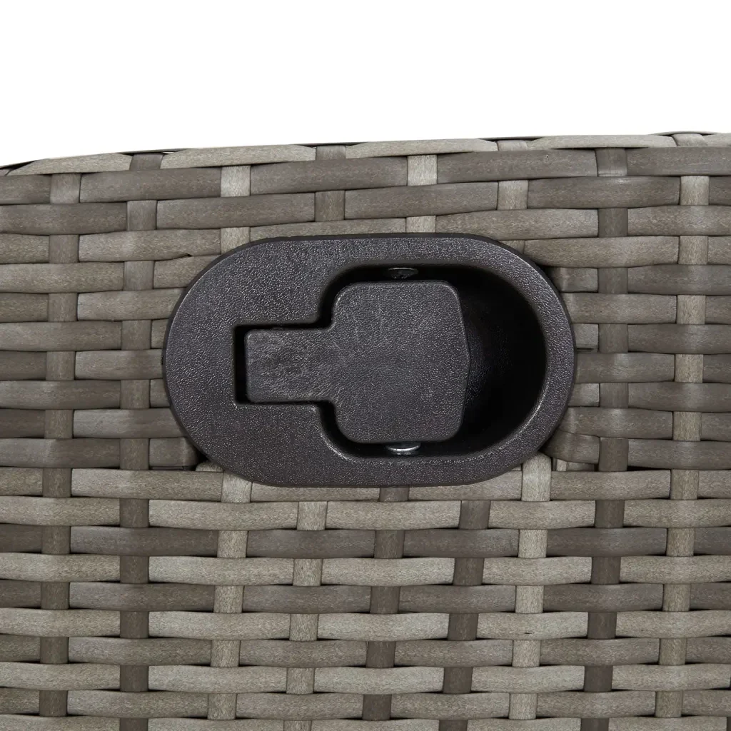 Set da Pranzo da Giardino 5 pz con Cuscini in Polyrattan Grigio 3212559 - Image 8