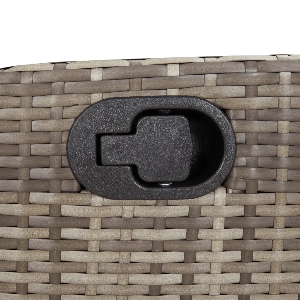 Set da Pranzo da Giardino 5 pz con Cuscini in Polyrattan Grigio 3213423 - Image 7