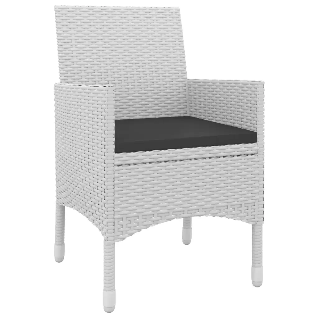 Set da Pranzo da Giardino 5 pz con Cuscini Polyrattan e Vetro 3099699 - Image 3