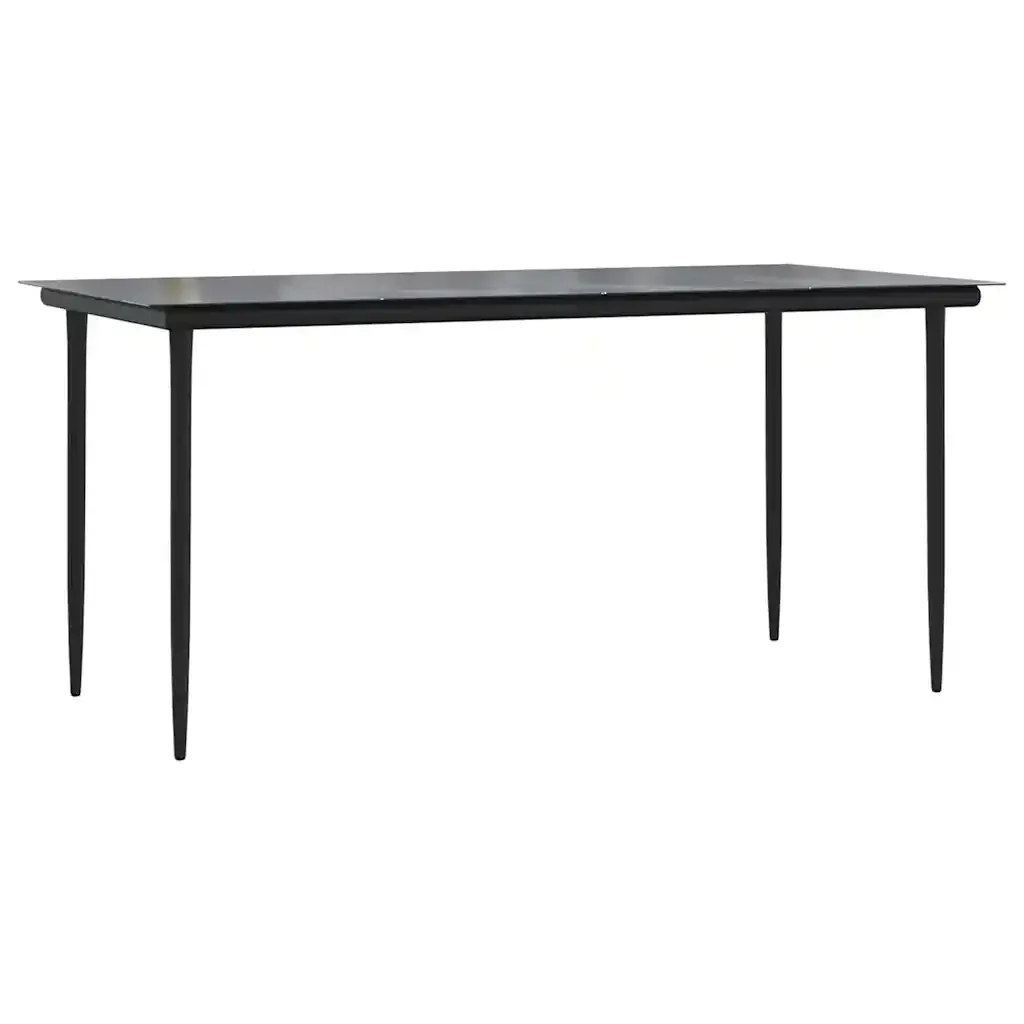 Set da Pranzo da Giardino 5 pz con Cuscini Polyrattan Vetro 3334530 - Image 6