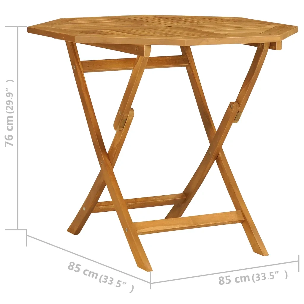 Set da Pranzo da Giardino 5 pz in Legno Massello di Teak 3059579 - Image 8