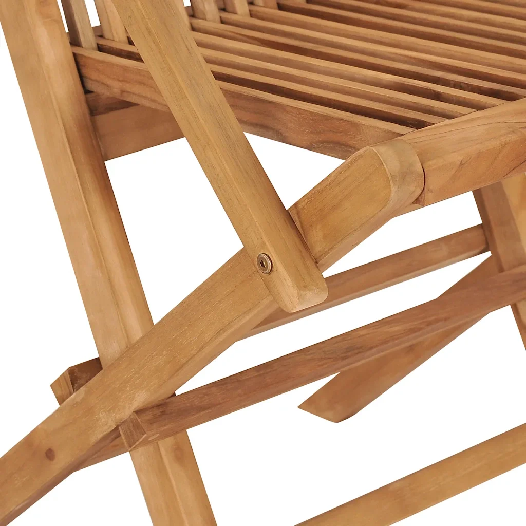 Set da Pranzo da Giardino 5 pz in Legno Massello di Teak 3059580 - Image 10