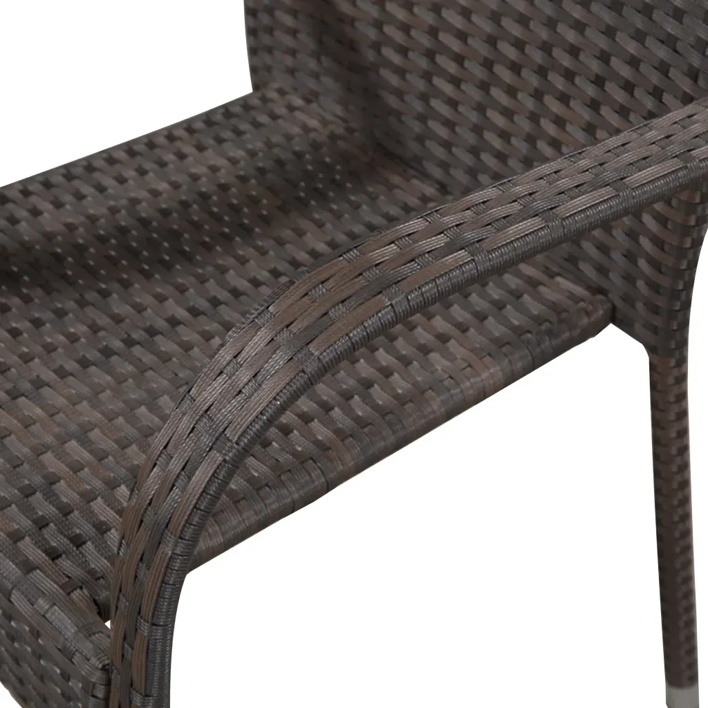 Set da Pranzo da Giardino 5 pz Marrone in Polyrattan 3156672 - Image 7