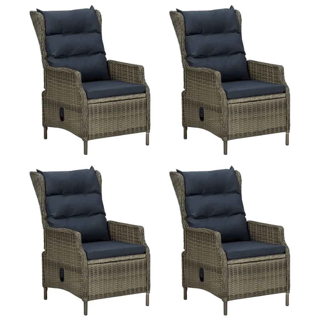 Set da Pranzo da Giardino 5 pz Marrone in Polyrattan 3156810 - Image 4