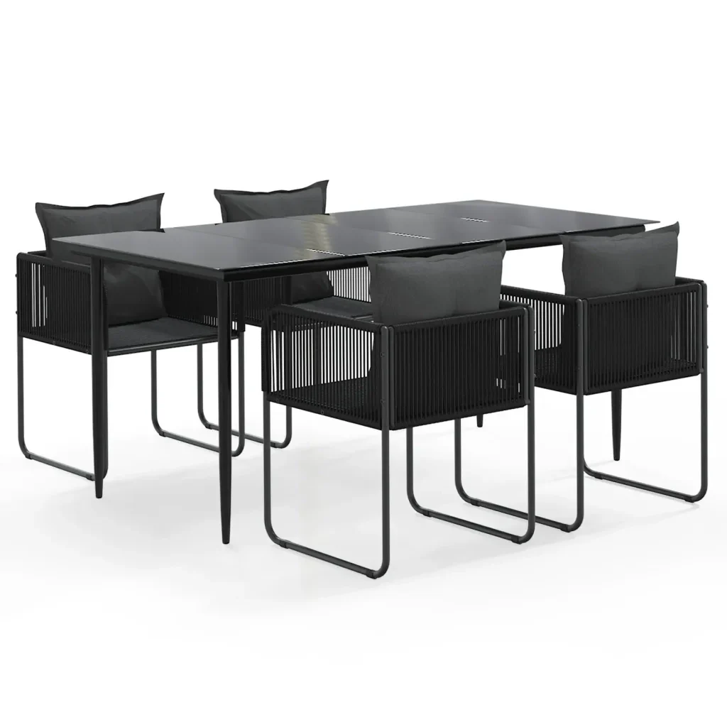 Set da Pranzo da Giardino 5 pz Nero 3156500 - Image 2