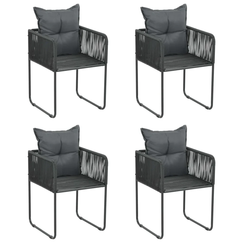Set da Pranzo da Giardino 5 pz Nero 3156500 - Image 4