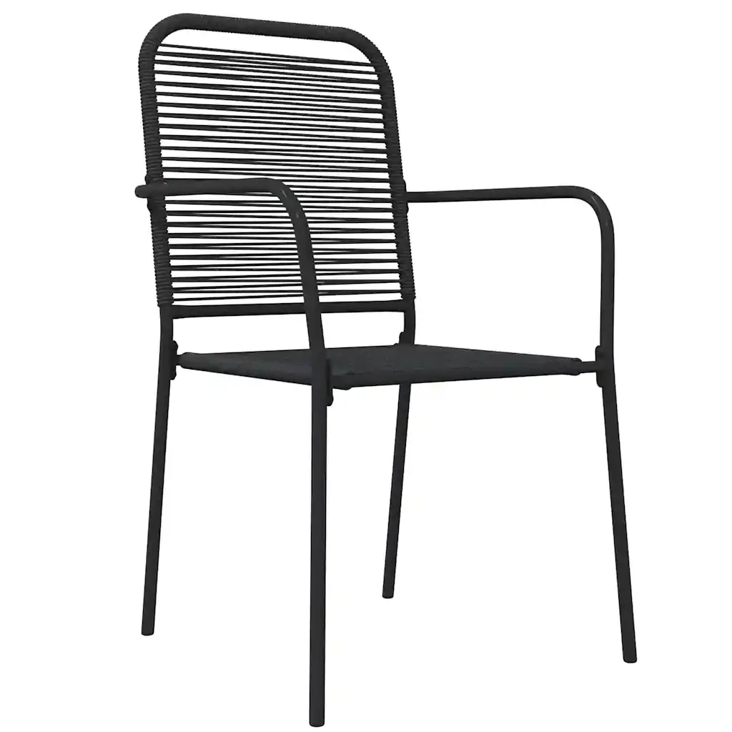 Set da Pranzo da Giardino 5 pz Nero Corda di Cotone e Acciaio 3156540 - Image 5
