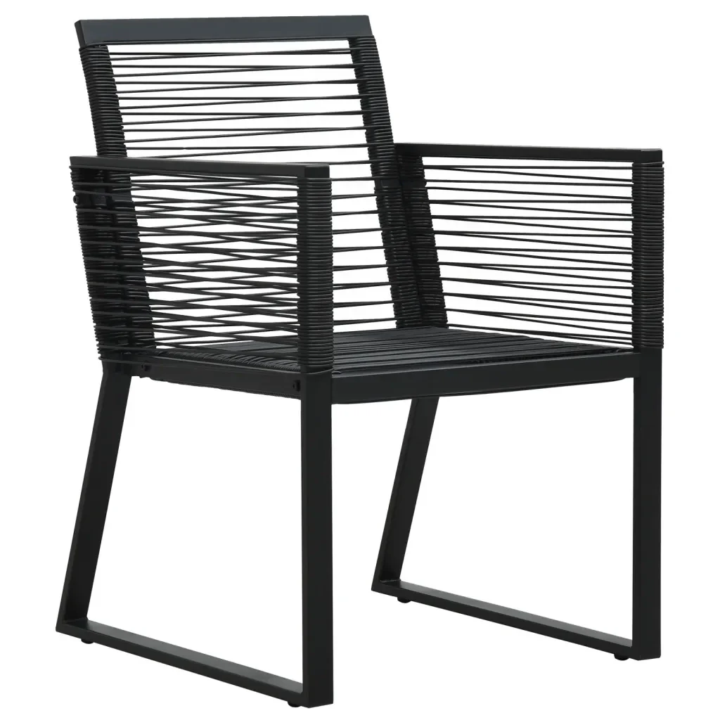 Set da Pranzo da Giardino 5 pz Nero in Rattan PVC 3156548 - Image 5