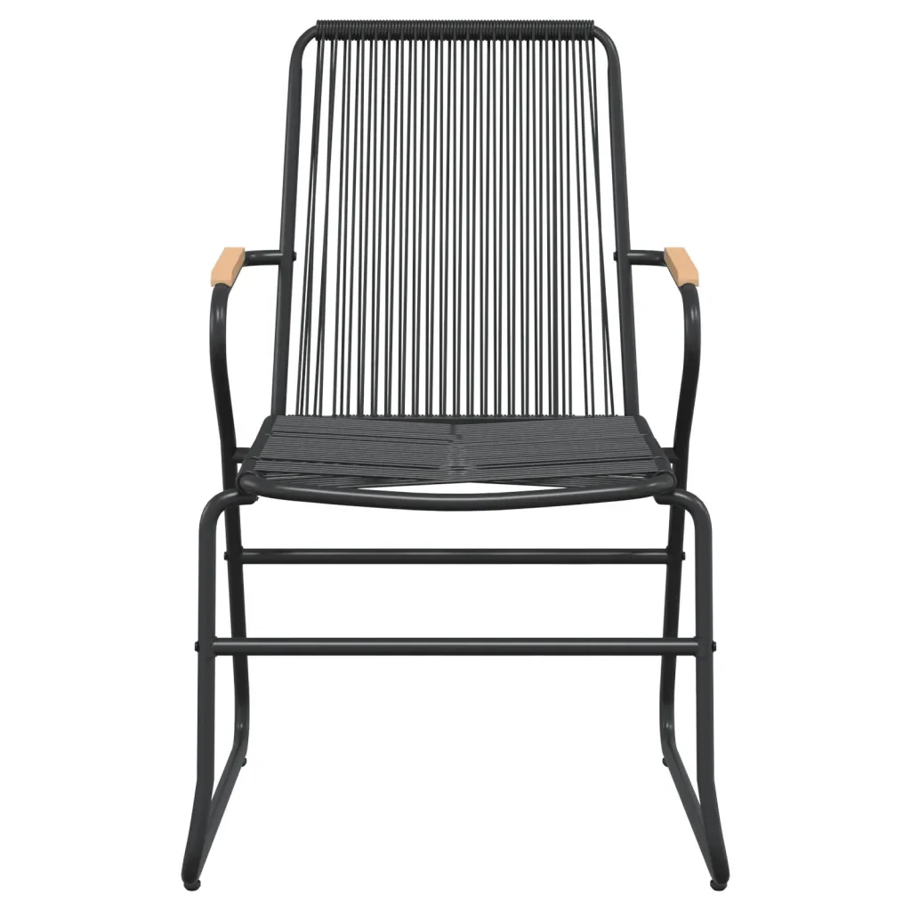 Set da Pranzo da Giardino 5 pz Nero in Rattan PVC 3156576 - Image 6