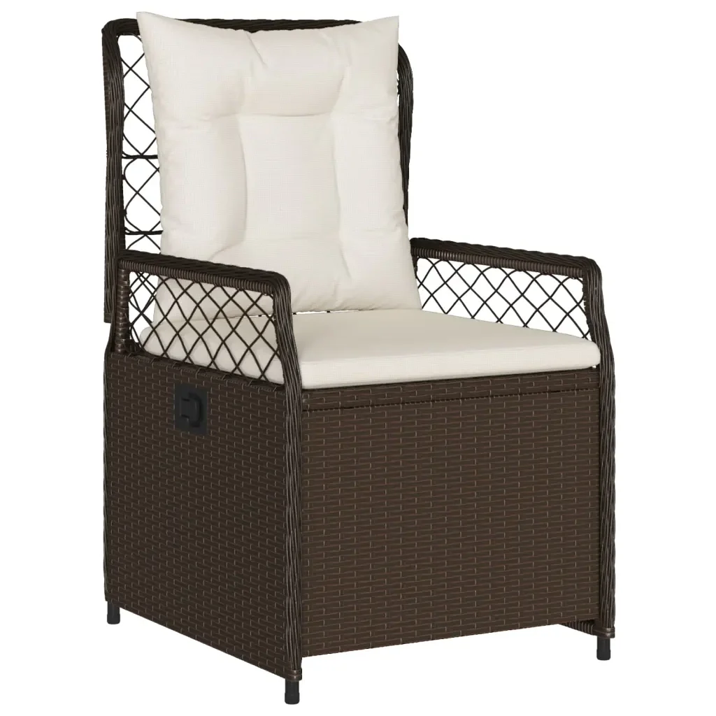 Set da Pranzo da Giardino 5pz con Cuscini in Polyrattan Marrone 3262974 - Image 3
