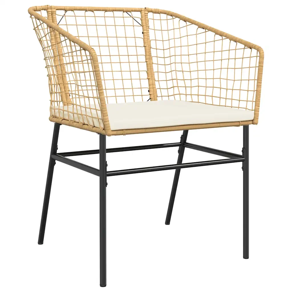 Set da Pranzo da Giardino 5pz con Cuscini Polyrattan Vetro 3334509 - Image 4